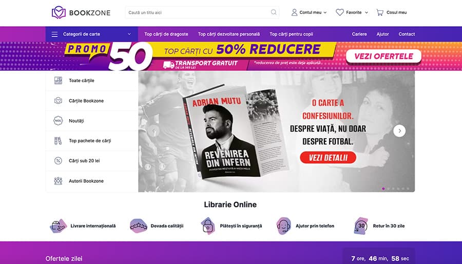 Captură din magazinul online Bookzone