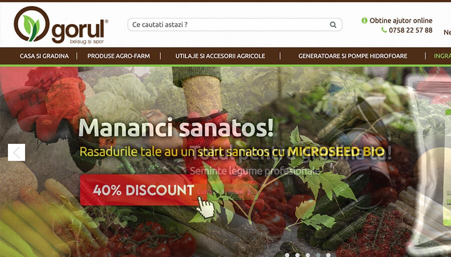 Captură din magazinul online Ogorul