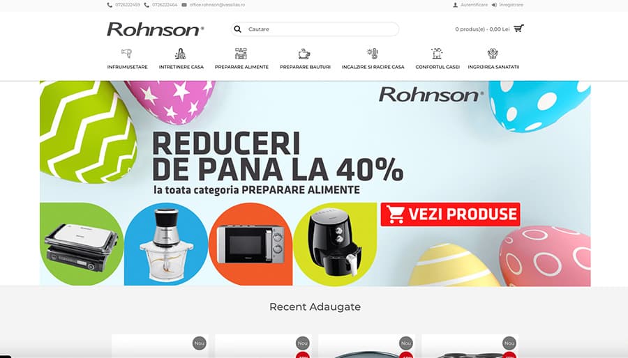 Captură din magazinul online Rohnson